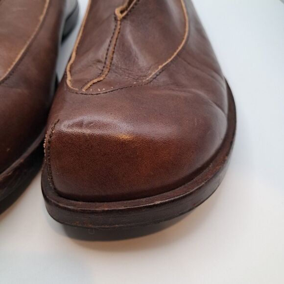 CYDWOQ Hand Made in USA Brown Leather Loafers Slip-Ons Shoes Womens 39 / Sz 8.5 - Picture 2 of 16